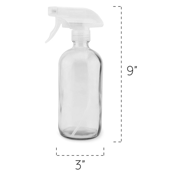 10pc Set: 2 500ml Boston Glass w/ Sprayer, Metal & Plastic Tops, Silicone Funnel - Picture 5 of 9